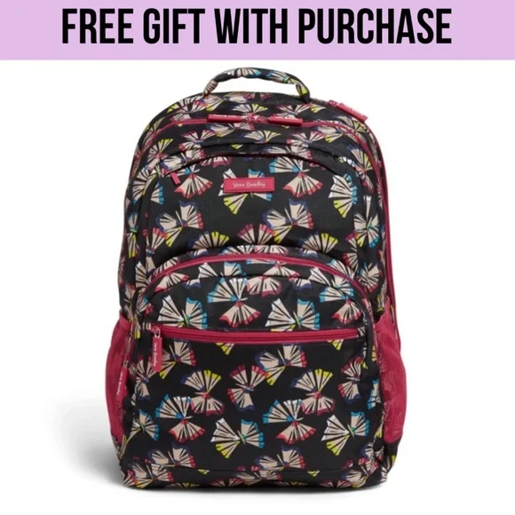 FREE 🎁 w/ Vera Bradley Lighten Up Essential Large Backpack Art Butterflies - Picture 4 of 13